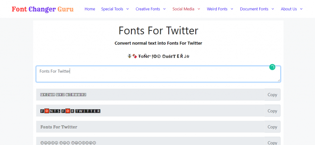 Fonts For Twitter