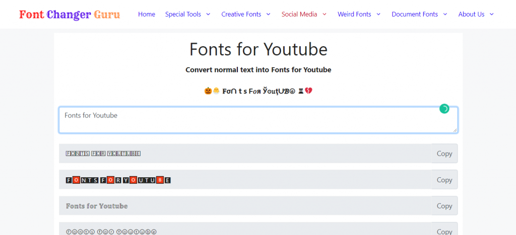 Fonts for Youtube