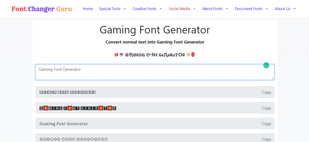 Gaming Font Generator