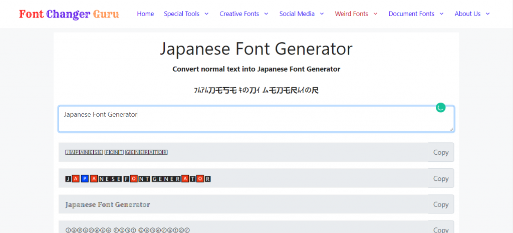 Japanese Font Generator