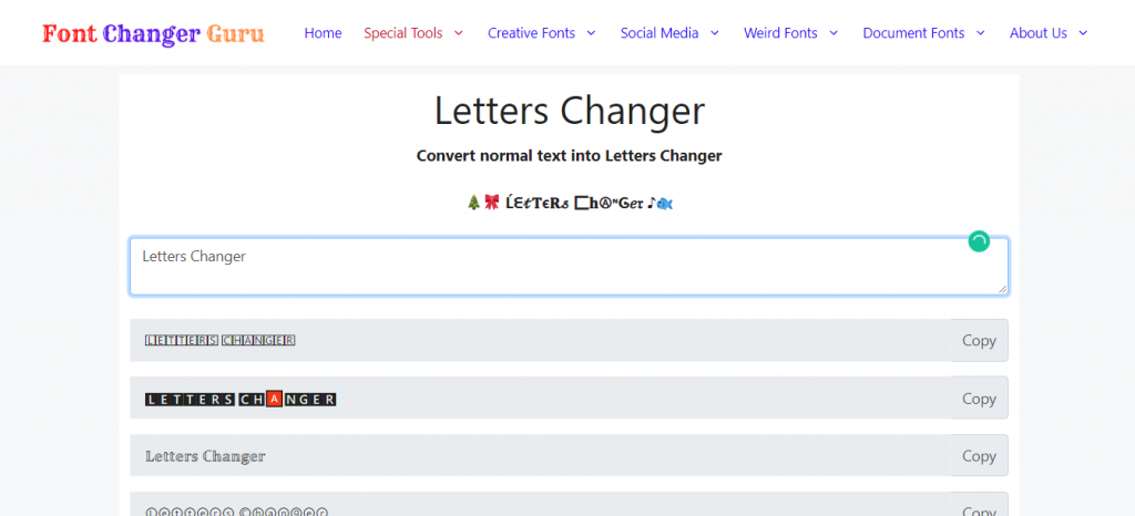 Letters Changer