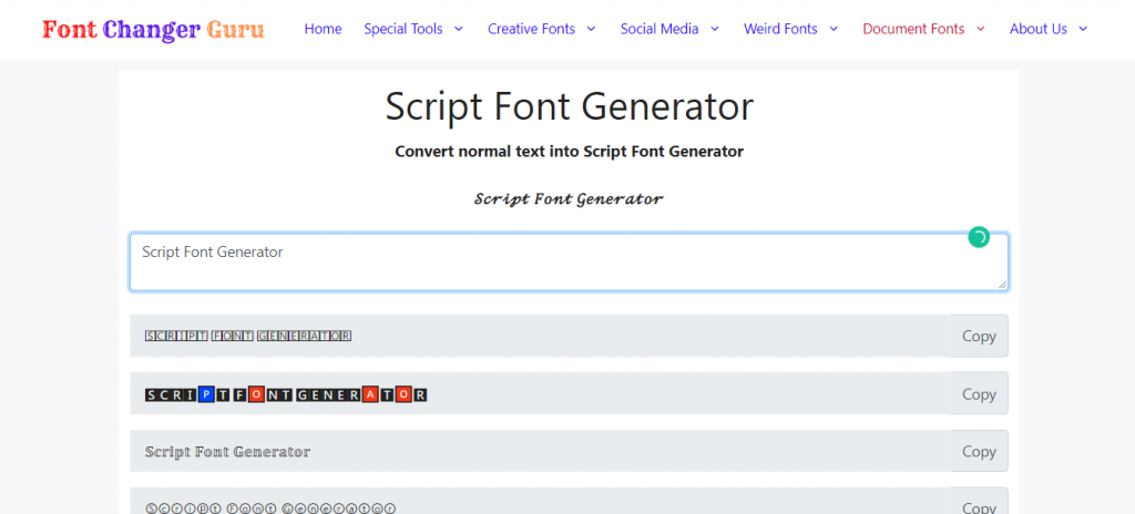Script Font Generator