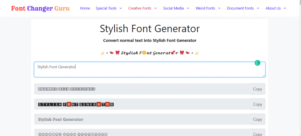 Stylish Font Generator