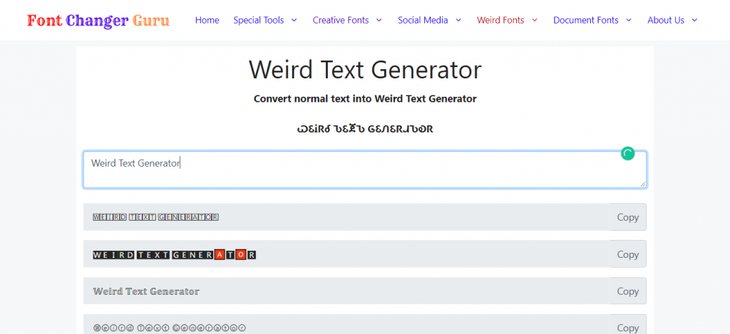 Weird Text Generator