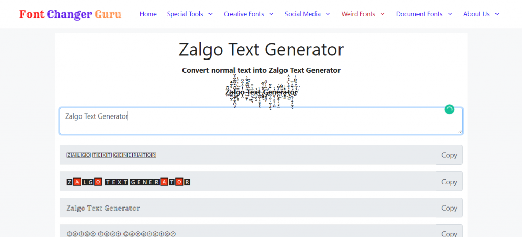 Zalgo Text Generator