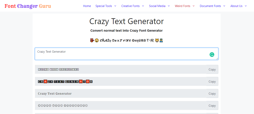 Crazy Text Generator
